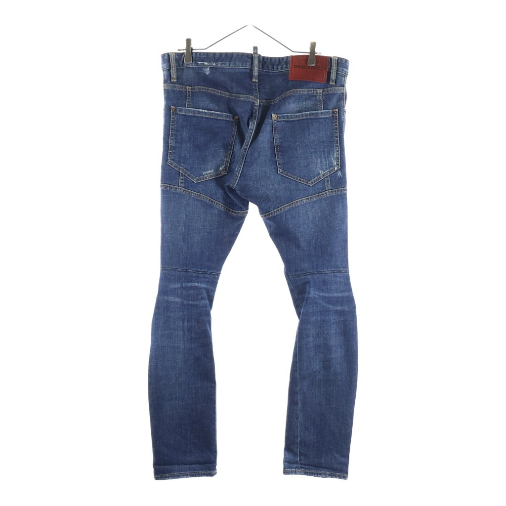 DSQUARED2(ディースクエアード) 16AW TIDY BIKER JEANS タディバイカージーンズ ダメージ加工ボタンフライスキニーデニムパンツ インディゴ S74LB0029 S30144