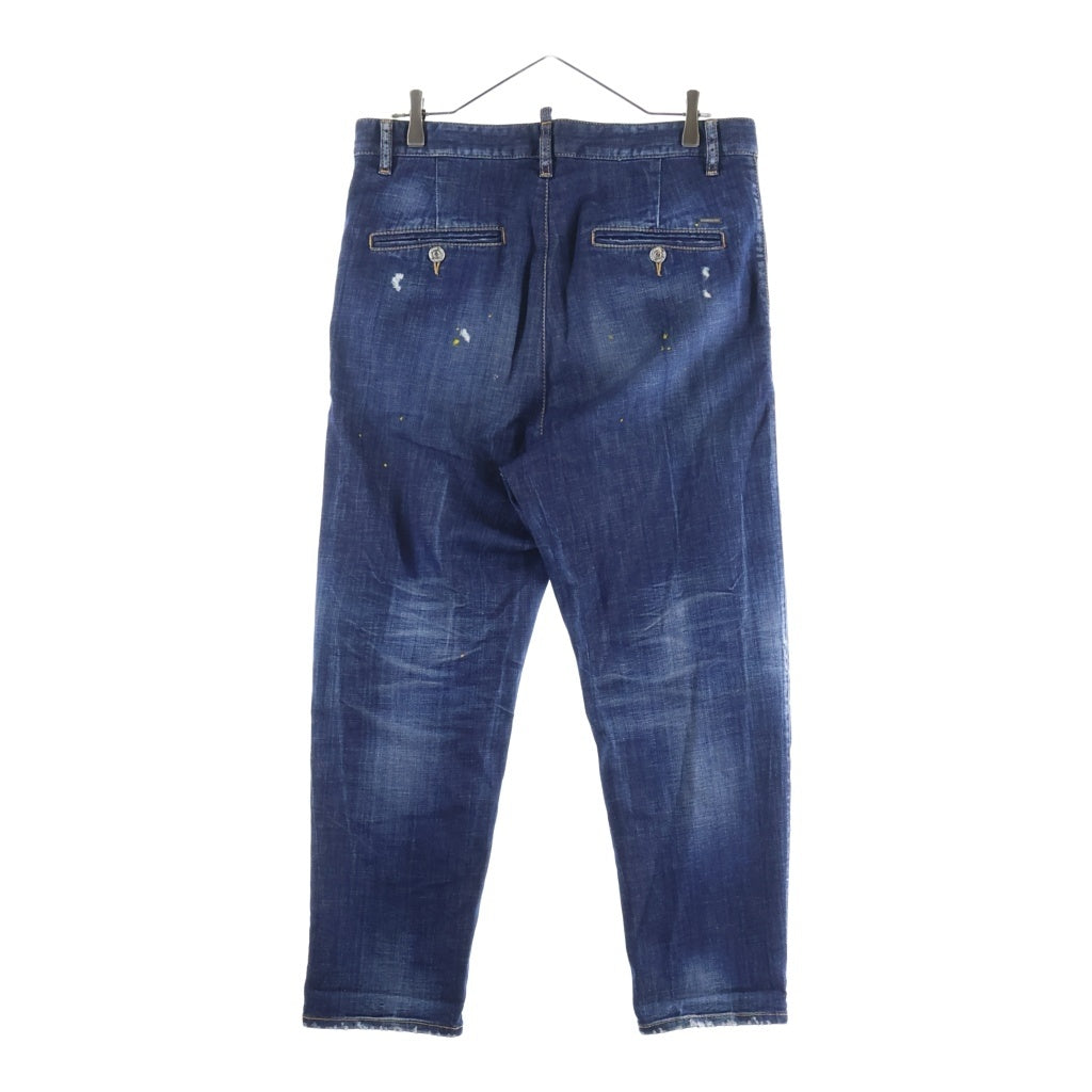 DSQUARED2(ディースクエアード) 20SS BRAD FIT JEANS ブラットフィットジーンズ ダメージリペア加工 ボタンフライデニムパンツ インディゴ S71KB0279 S30342