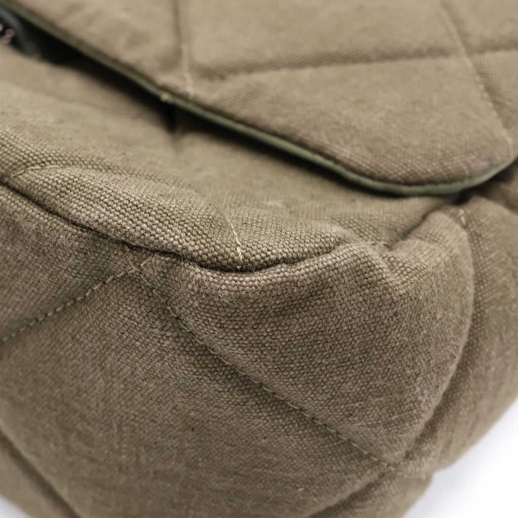 READY MADE(レディメイド) BIG CHAIN BAG ビッグチェーン 再構築 キルティング キャンバスショルダーバッグ カーキ RE-CO-KH-00-00-168