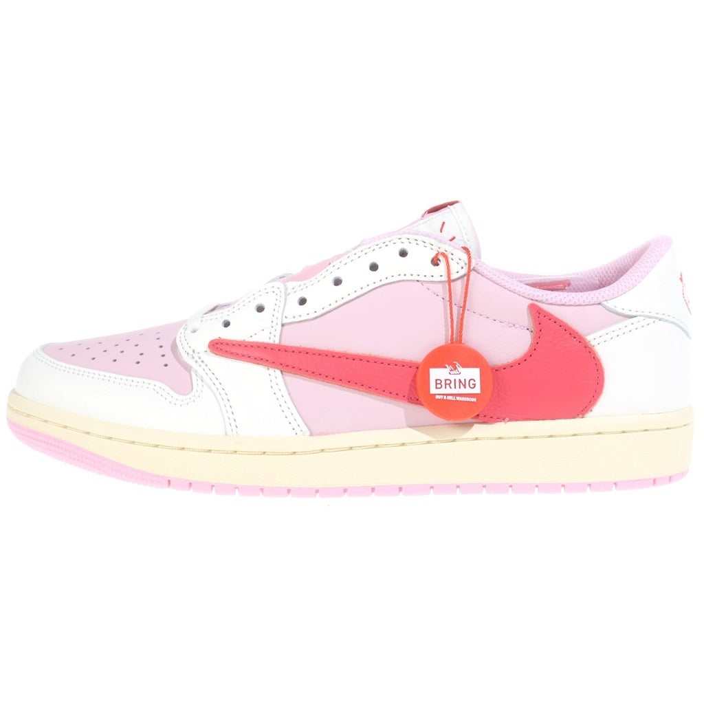 NIKE(ナイキ) ×TRAVIS SCOTT AIR JORDAN 1 RETRO LOW OG SAIL TROPICAL PINK トラヴィススコット エアジョーダン レトロ ローカット スニーカー ピンク/ホワイト US9.5/27.5cm IQ7604-101
