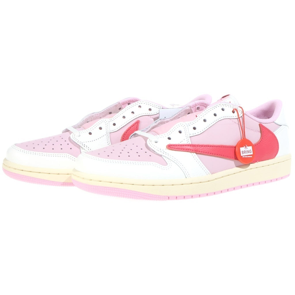 NIKE(ナイキ) ×TRAVIS SCOTT AIR JORDAN 1 RETRO LOW OG SAIL TROPICAL PINK トラヴィススコット エアジョーダン レトロ ローカット スニーカー ピンク/ホワイト US9.5/27.5cm IQ7604-101
