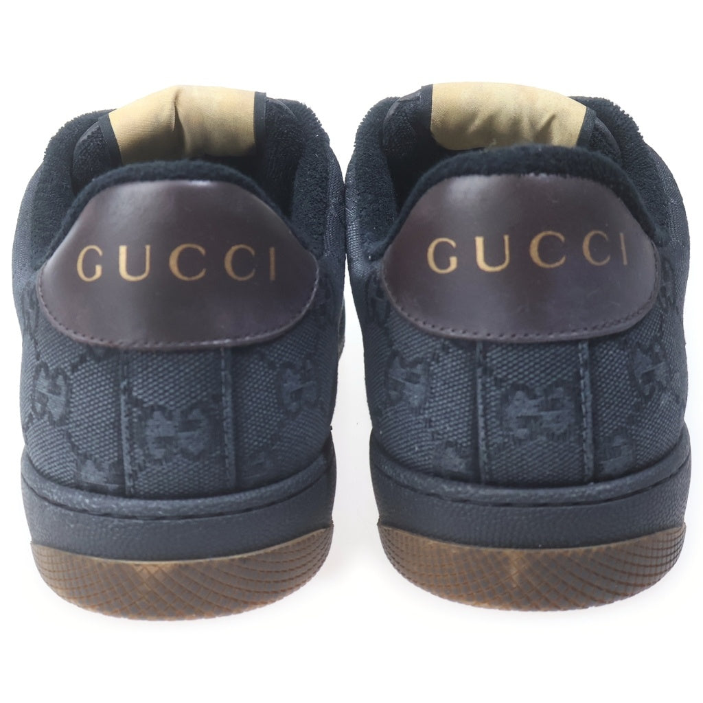 GUCCI(グッチ) SCREENER スクリーナー GGキャンバス ローカットスニーカー ブラック/グリーン/レッド 857889