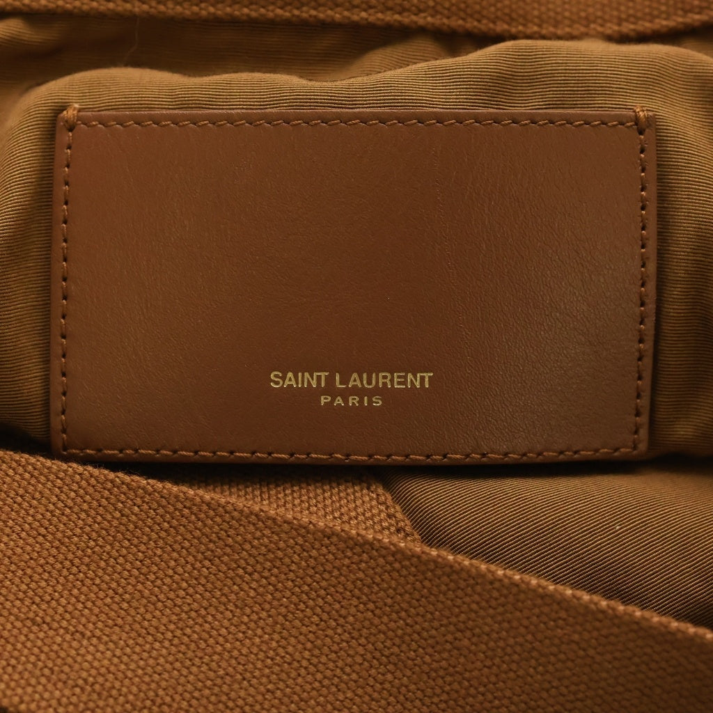 SAINT LAURENT PARIS(サンローランパリ) ナイロンレザー 2WAYボストンバッグ ブラウン 729456 レディース
