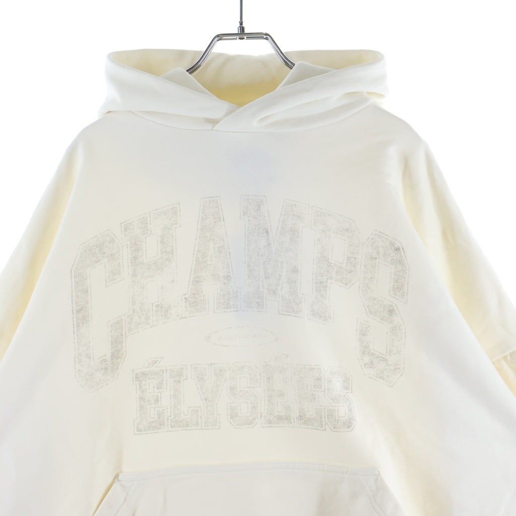 BALENCIAGA(バレンシアガ) CHAMPS ELYSESS チャンプス エリーゼス プルオーバースウェットパーカー フーディー ホワイト 818433 TRVM9