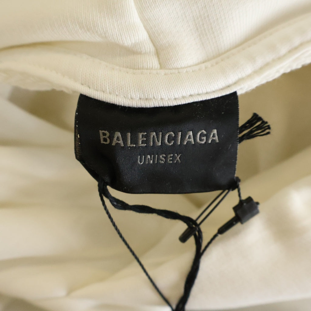 BALENCIAGA(バレンシアガ) CHAMPS ELYSESS チャンプス エリーゼス プルオーバースウェットパーカー フーディー ホワイト 818433 TRVM9