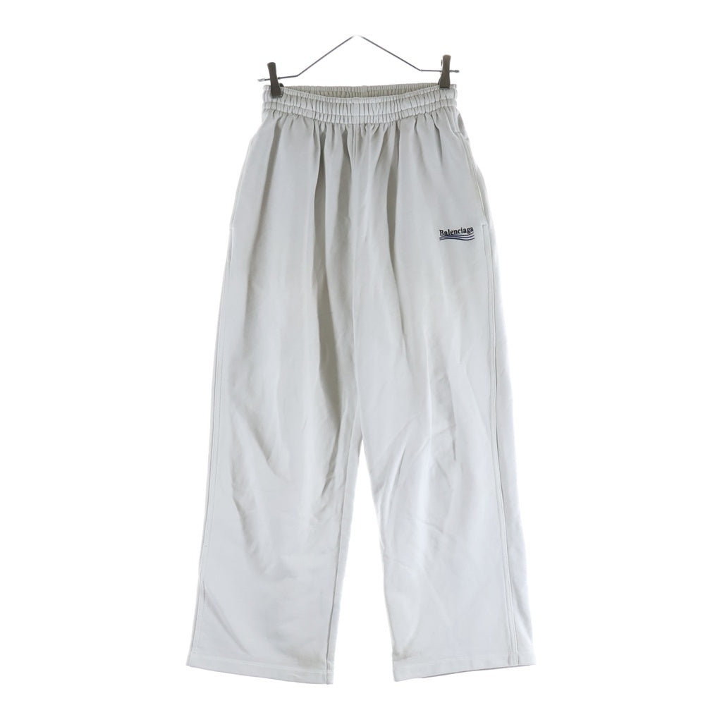 BALENCIAGA(バレンシアガ) POLITICAL CAMPAIGN ポリティカル キャンペーンロゴエンブロイダリー ワイドスウェットパンツ グレー 641602 TKVI9