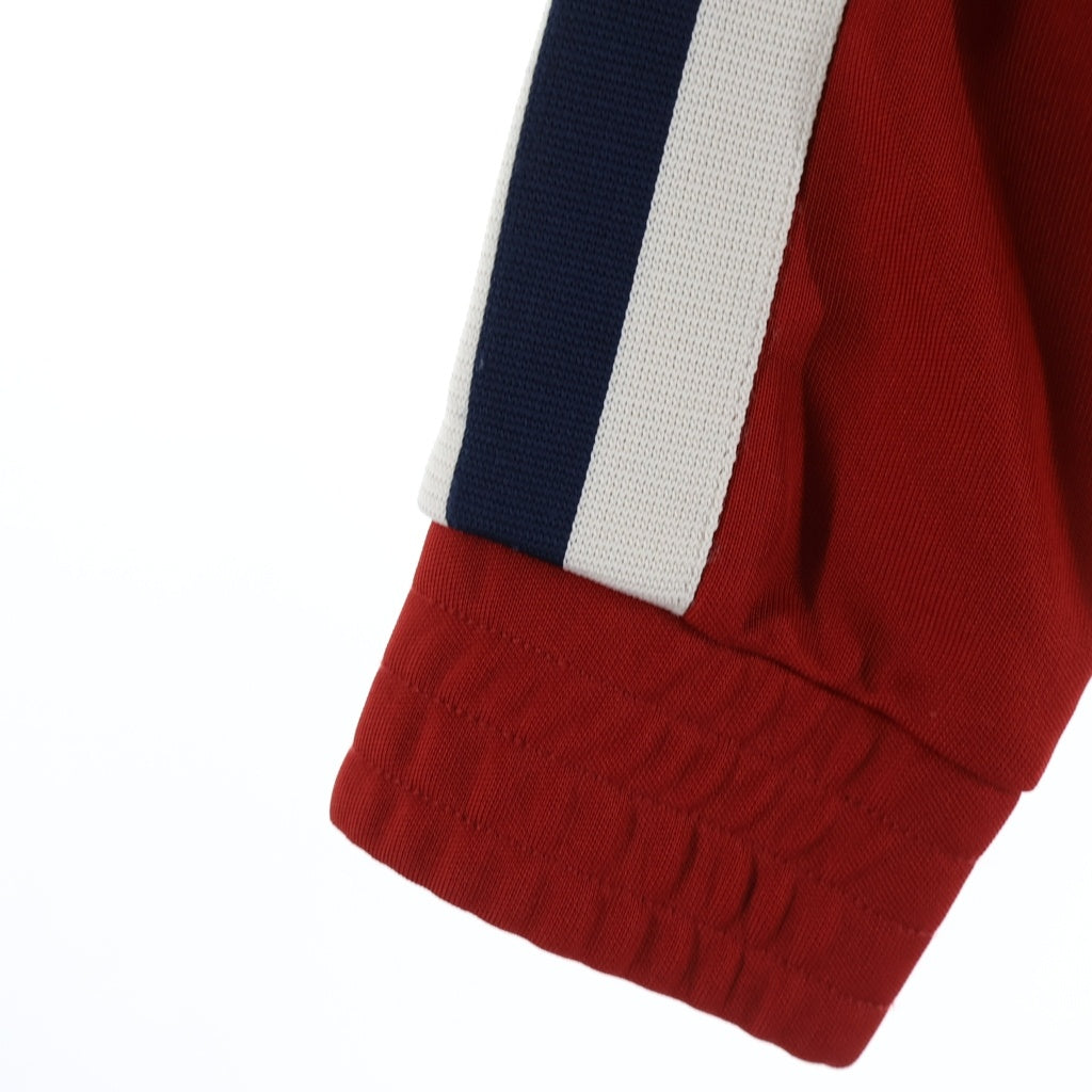 NO BRAND(ノーブランド) Sporty & Rich スポーティアンドリッチ ロゴ刺繍 ポリコットン トラックジャケット レッド