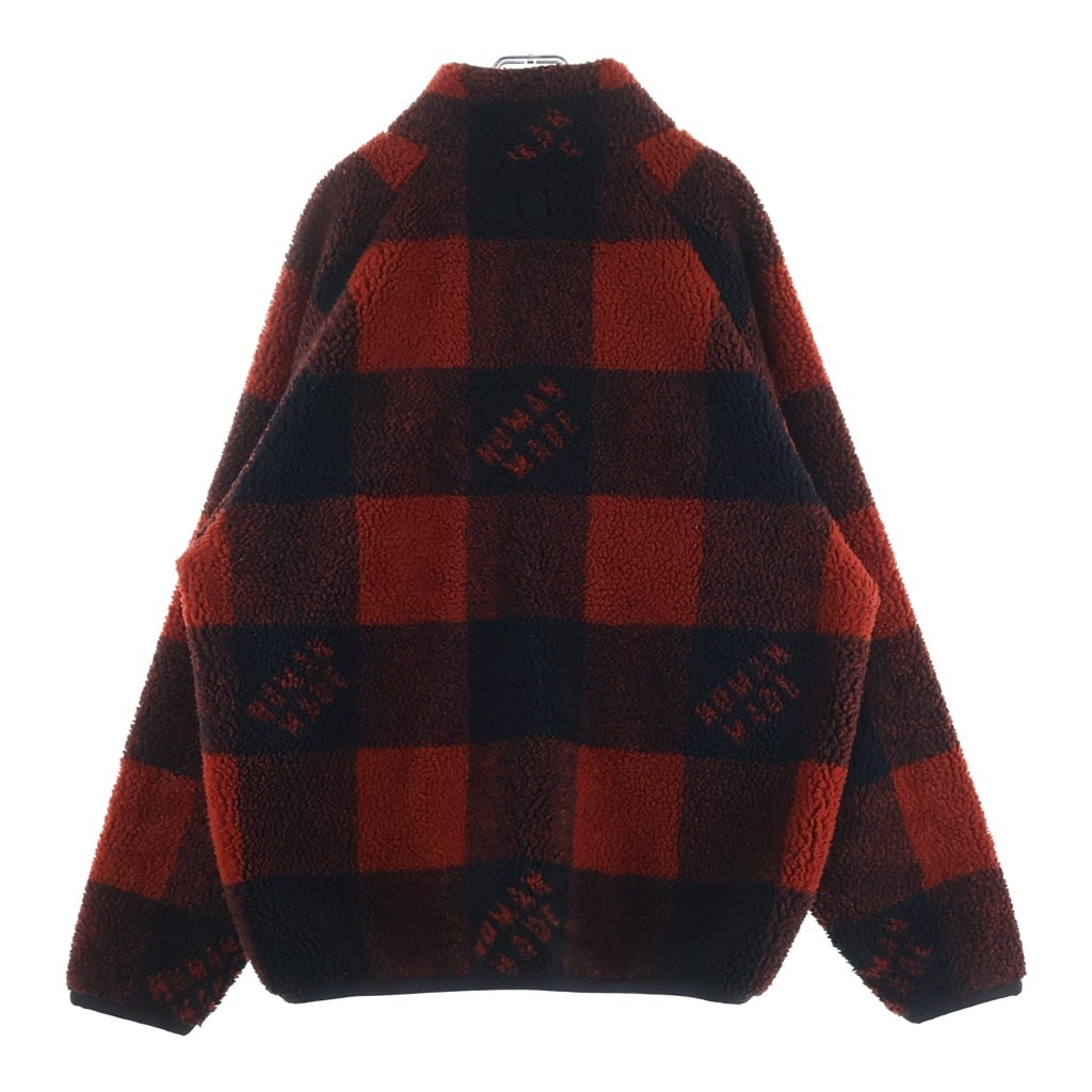 HUMAN MADE(ヒューマンメイド) CHECK BOA FLEECE JACKET チェックボア フリースジャケット レッド