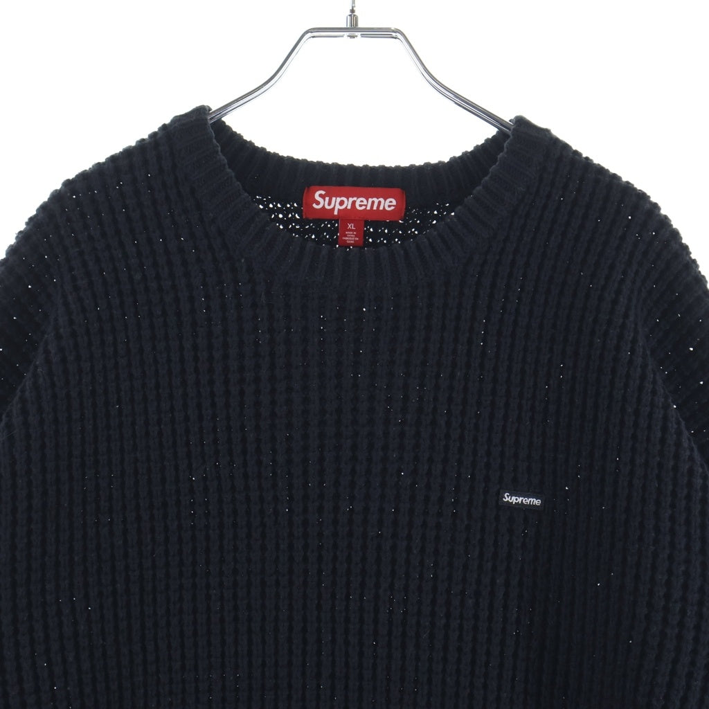 SUPREME(シュプリーム) 24AW Waffle Small Box Sweater ワッフル スモールボックスセーター ブラック