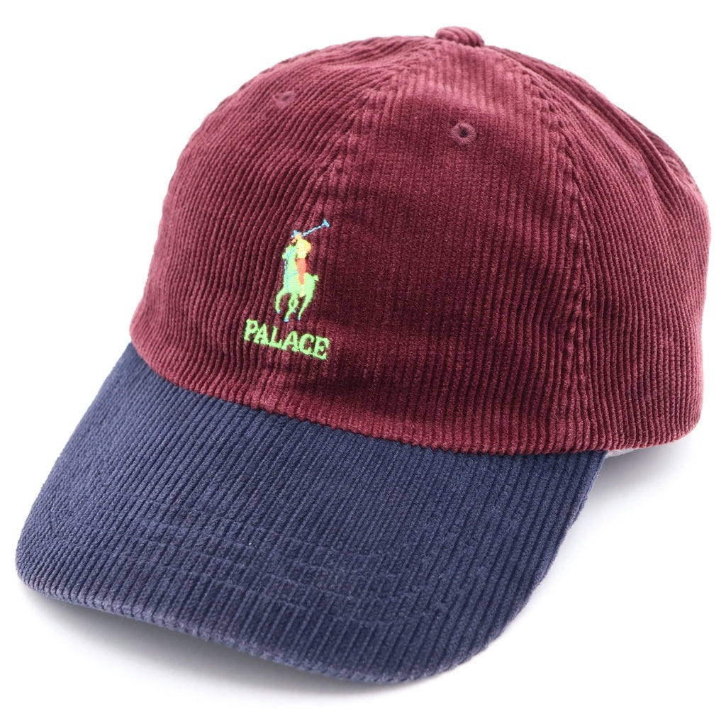 Palace Skateboards(パレススケートボーズ) ×RARPH LAUREN CLASSIC POLO CAP CORDUROY ポロ ラルフローレン コーデュロイキャップ バーガンディ レディース