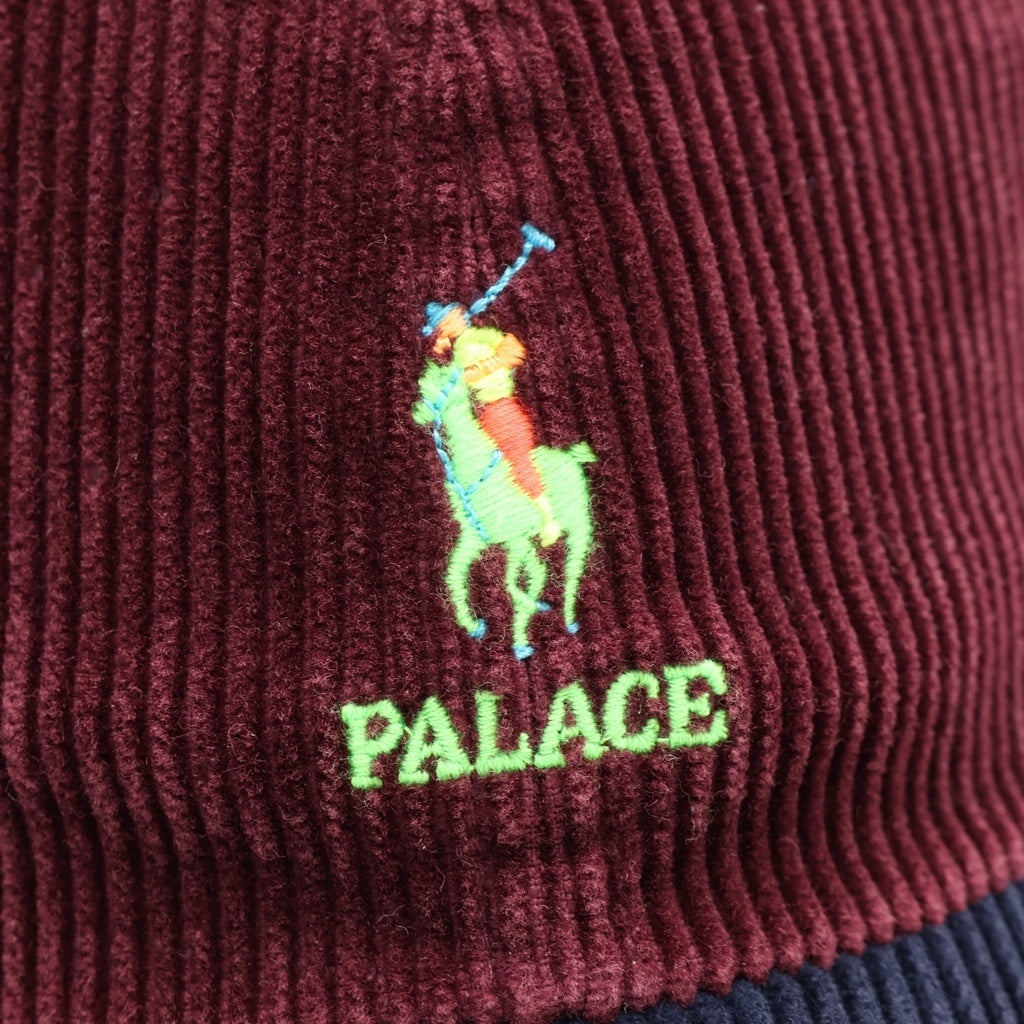 Palace Skateboards(パレススケートボーズ) ×RARPH LAUREN CLASSIC POLO CAP CORDUROY ポロ ラルフローレン コーデュロイキャップ バーガンディ レディース