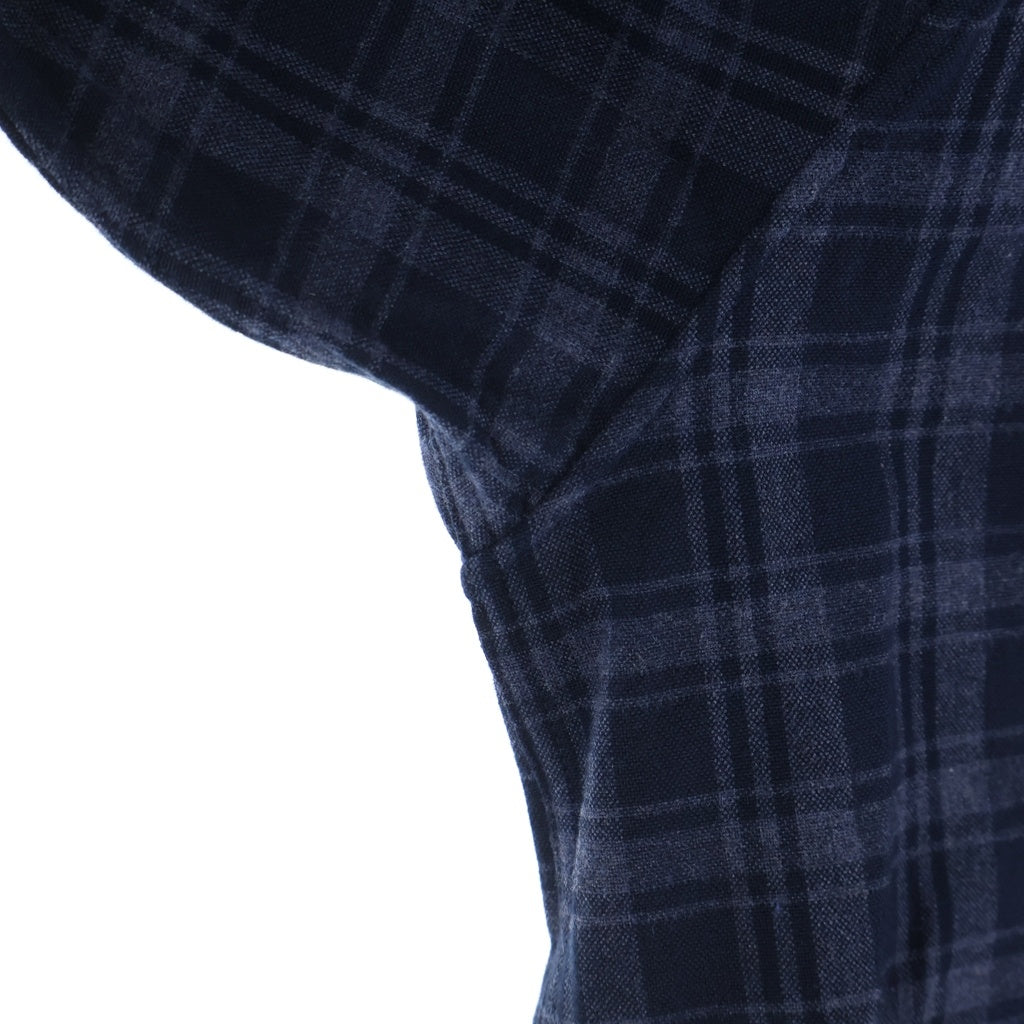 MARTINE ROSE(マーティンローズ) WALLET SHIRT ウォレット チェックシャツ ネイビー