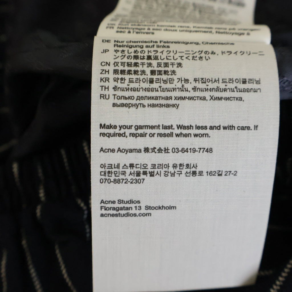 Acne Studios(アクネ ストゥディオズ) 26SS ピンストライプジャケット ネイビー FN-MN-OUTW001281