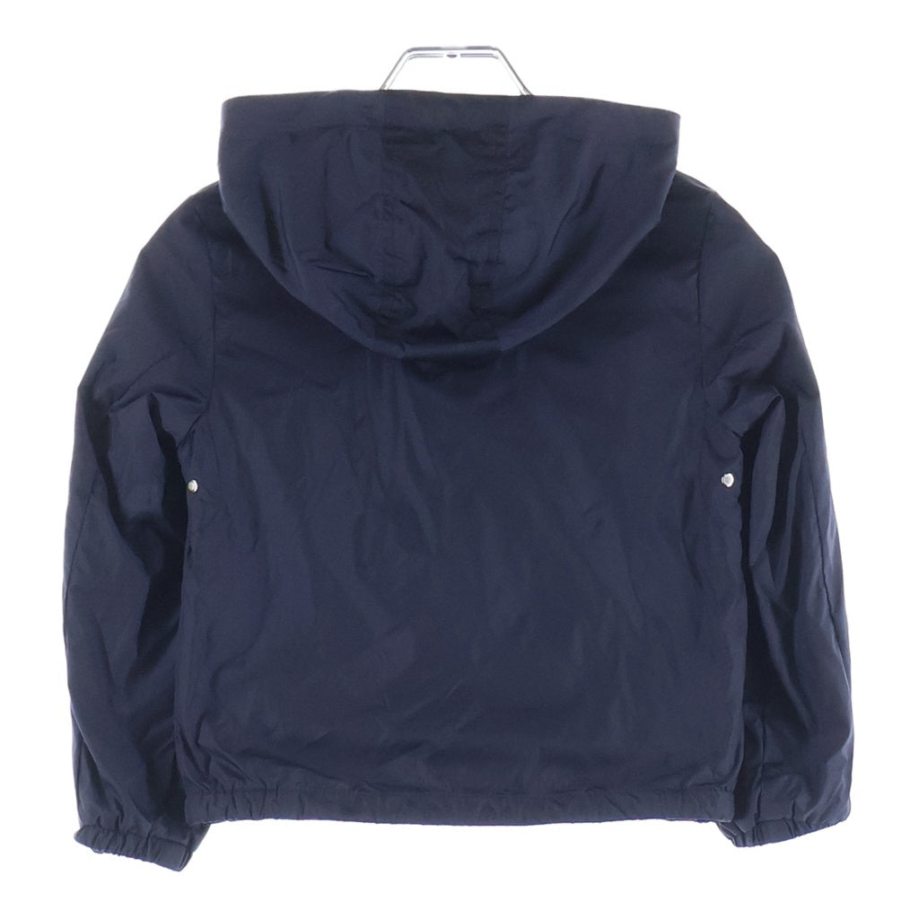 MONCLER(モンクレール) 21AW NEW URVILLE GIUBBOTTO ニューウルビル 袖ロゴワッペン フーデッドナイロンジャケット キッズ ネイビー G19541A72220 68352