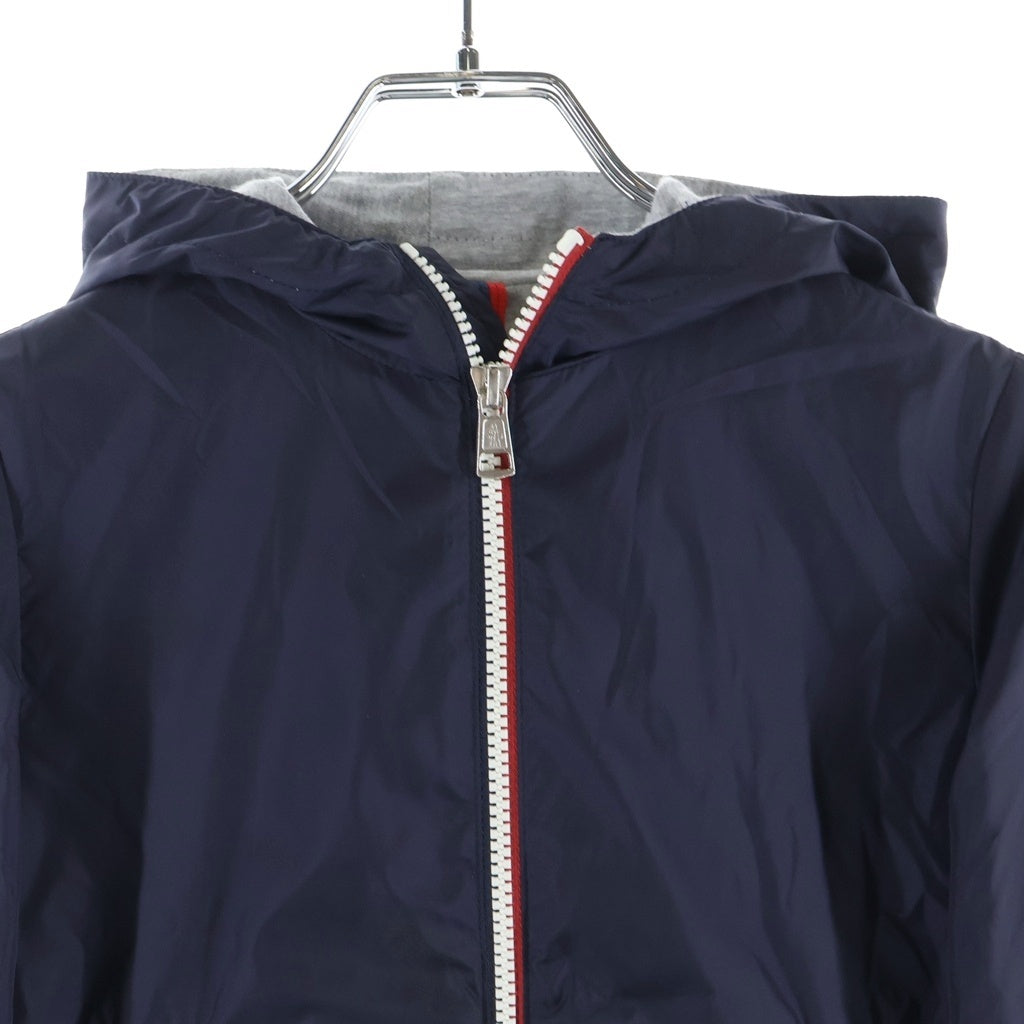 MONCLER(モンクレール) 21AW NEW URVILLE GIUBBOTTO ニューウルビル 袖ロゴワッペン フーデッドナイロンジャケット キッズ ネイビー G19541A72220 68352