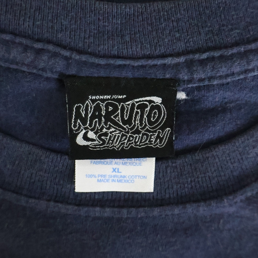 VINTAGE(ヴィンテージ) 00S VINTAGE NARUTO SHIPPUDEN TEE ヴィンテージ ナルト疾風伝 うずまきナルト うちはサスケ フロントプリントTシャツ 半袖クルーネックカットソー ネイビー