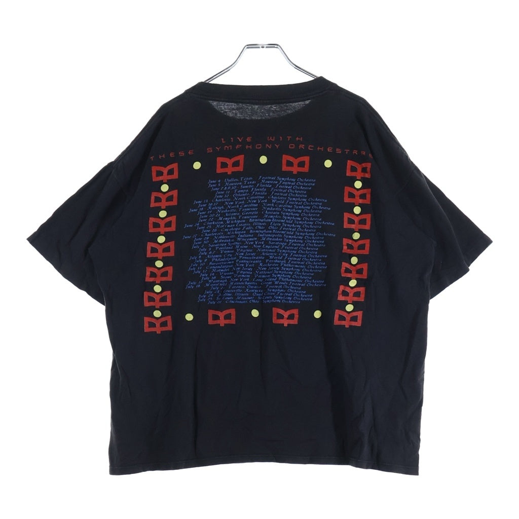 VINTAGE(ヴィンテージ) 90S VINTAGE THE MOODY BLUES A NIGHT AT RED ROCKS TOUR TEE 1993 ヴィンテージ ムーディブルース 両面プリントTシャツ 半袖クルーネックカットソー ブラック