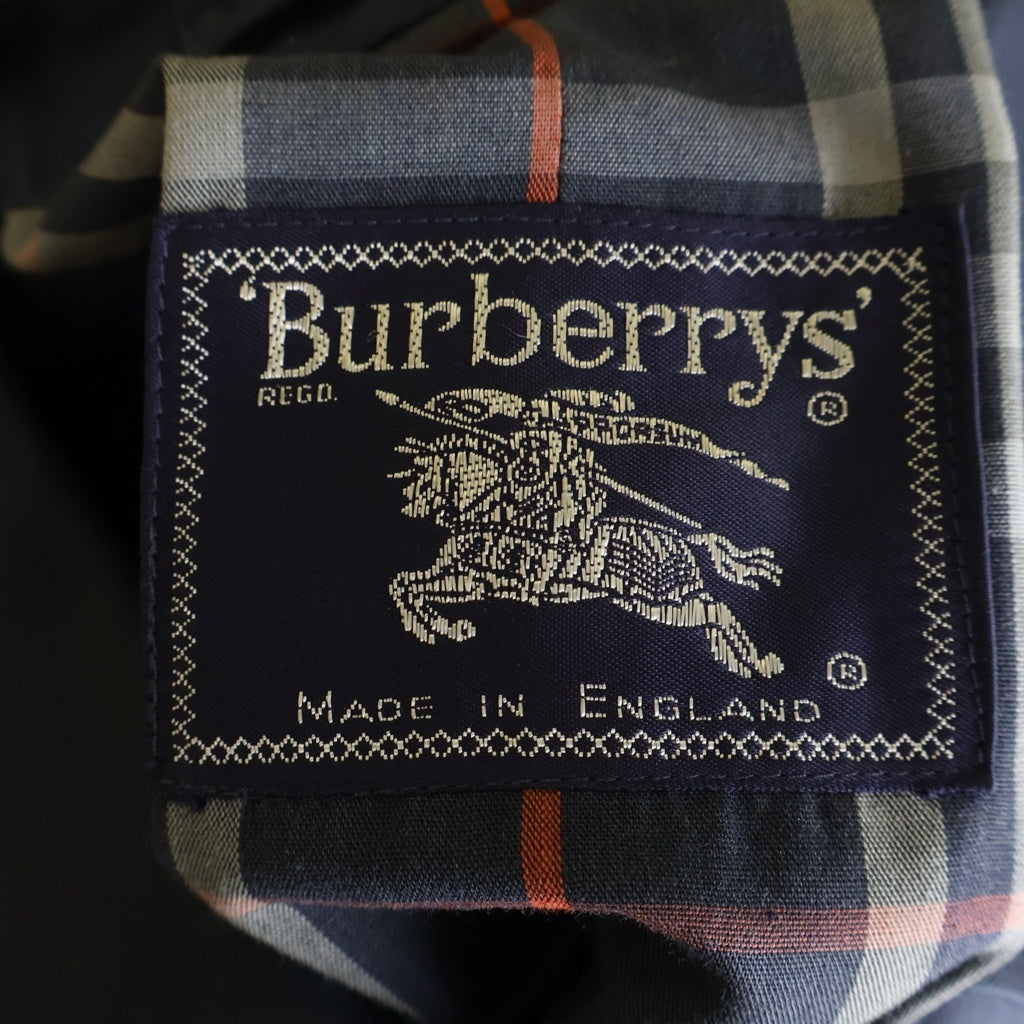 BURBERRYS(バーバリーズ) 70-80S VINTAGE ヴィンテージ 小文字タグ イングランド製 ステンカラーコート ネイビー