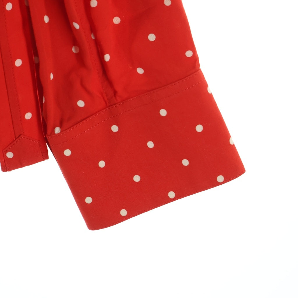CELINE(セリーヌ) 19SS ドラッグストアカラー クラシック ドット レーヨン長袖シャツ レッド 2C028577D