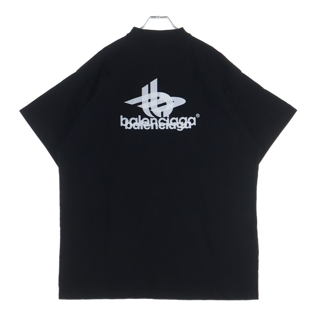 BALENCIAGA(バレンシアガ) 23AW LAYERED SPORTS LOGO TEE レイヤードスポーツロゴ クルーネック半袖Tシャツ カットソー ブラック 739028 TPVF2