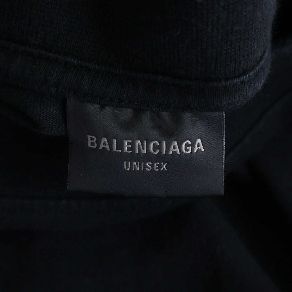 BALENCIAGA(バレンシアガ) 23AW LAYERED SPORTS LOGO TEE レイヤードスポーツロゴ クルーネック半袖Tシャツ カットソー ブラック 739028 TPVF2