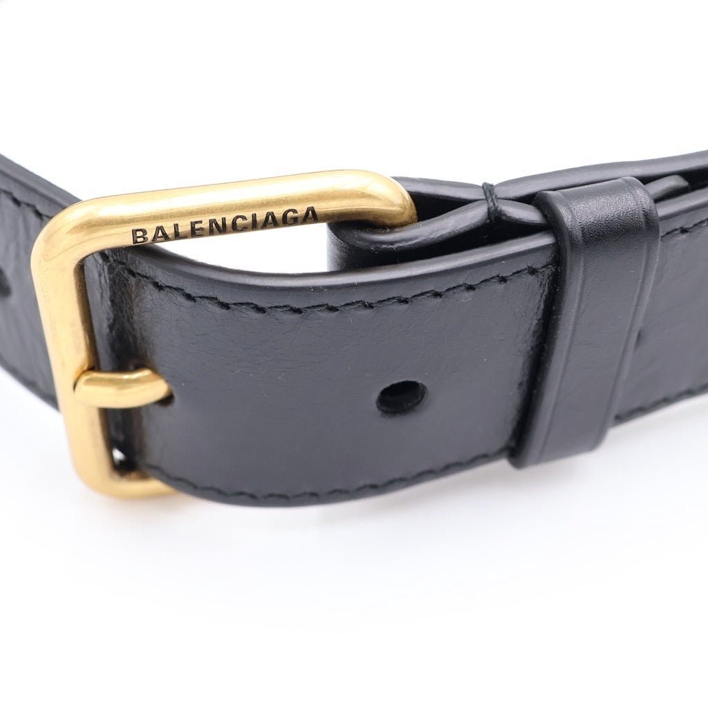 BALENCIAGA(バレンシアガ) BB SOFT LARGE FLAP BAG BBソフト ラージフラップ チェーン 2WAY ハンド ショルダーバッグ ブラック/ゴールド 748488