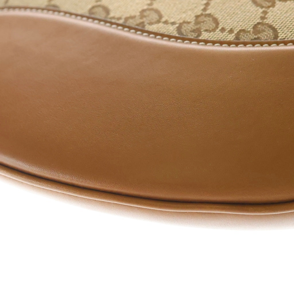 GUCCI(グッチ) GUCCI B LARGE SHOULDER BAG グッチB GGキャンバス レザー切替 ラージショルダーバッグ ブラウン 815923 レディース