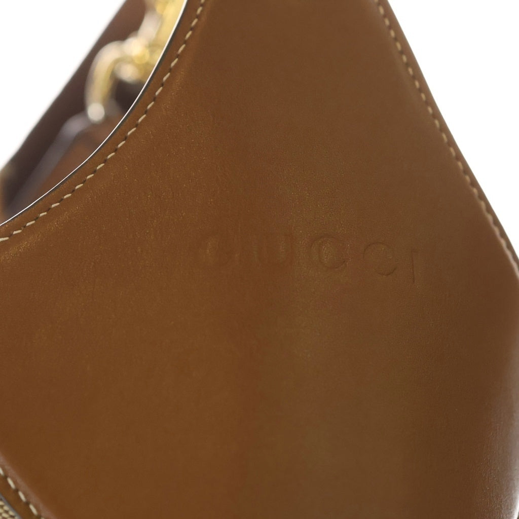 GUCCI(グッチ) GUCCI B LARGE SHOULDER BAG グッチB GGキャンバス レザー切替 ラージショルダーバッグ ブラウン 815923 レディース