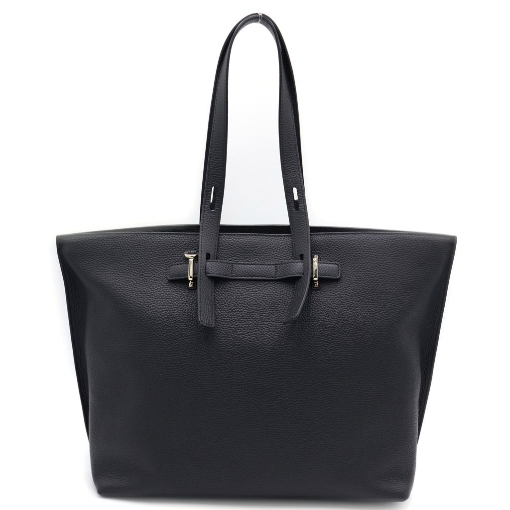 FURLA(フルラ) ×LETTERBOY FURLA GIOVE TOTE レターボーイ フルラ ジョベ レザー2WAY ショルダー ハンドトートバッグ ブラック レディース