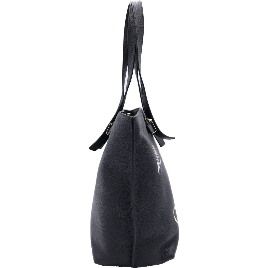 FURLA(フルラ) ×LETTERBOY FURLA GIOVE TOTE レターボーイ フルラ ジョベ レザー2WAY ショルダー ハンドトートバッグ ブラック レディース