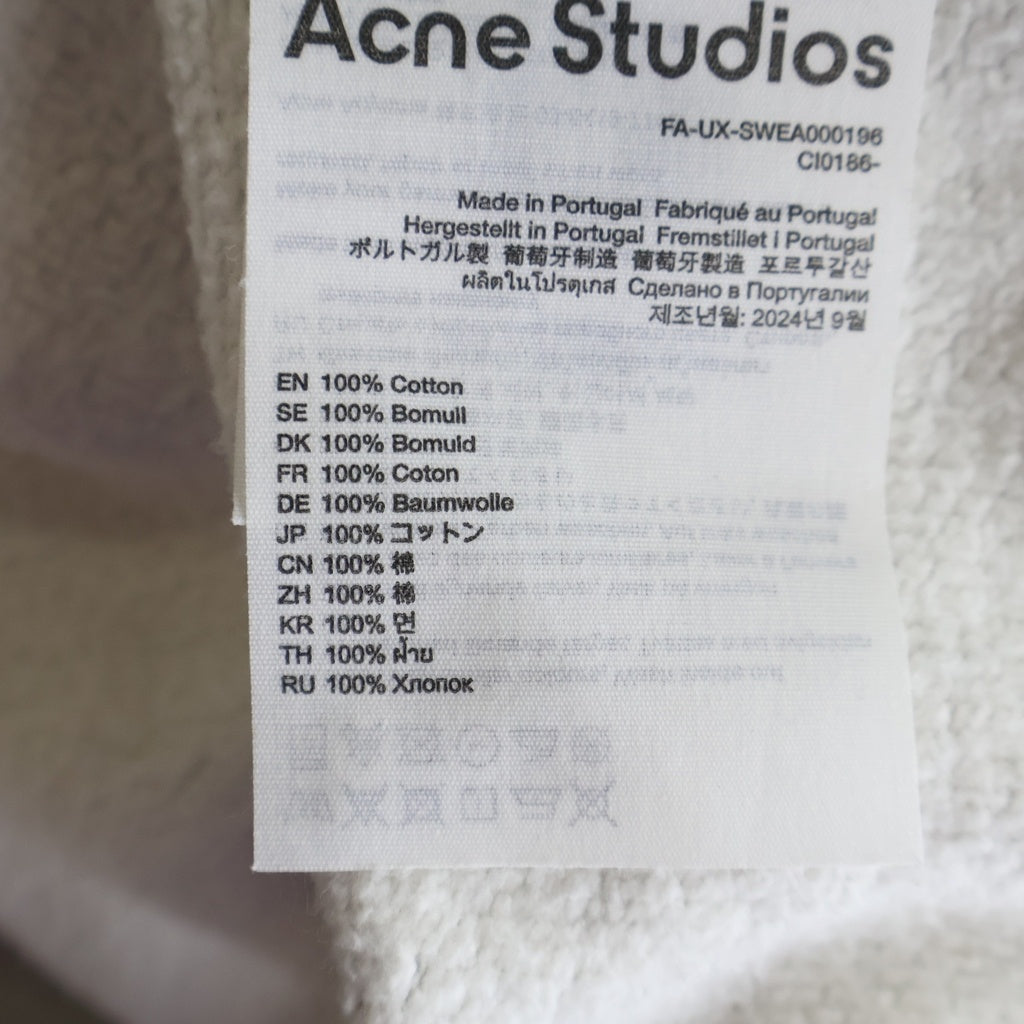 Acne Studios(アクネ ストゥディオズ) 胸フェイスロゴ クルーネックスウェットトレーナー グレー FA-UX-SWEA000196