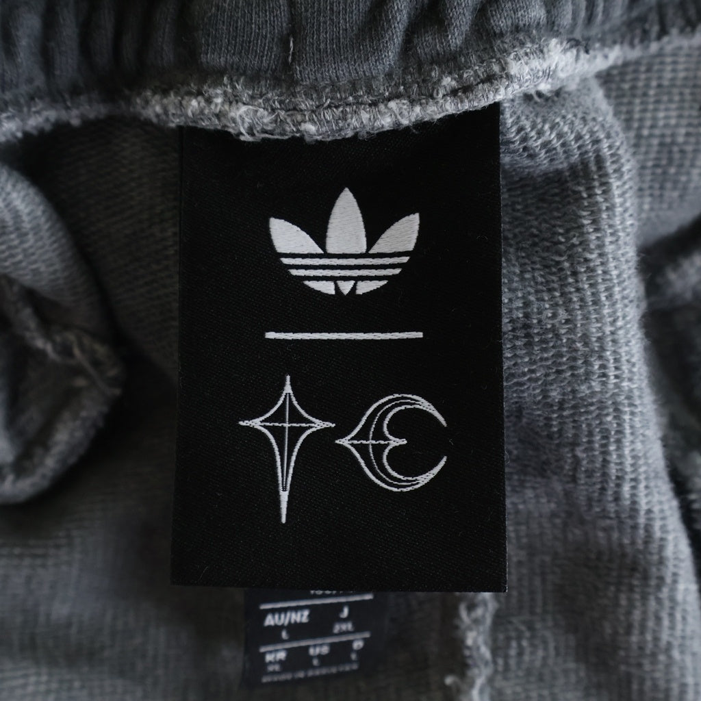 adidas(アディダス) ×THUG CLUB SWEAT JORT サグクラブ サイドライン スウェットショーツ ハーフパンツ ダークグレー KF6912