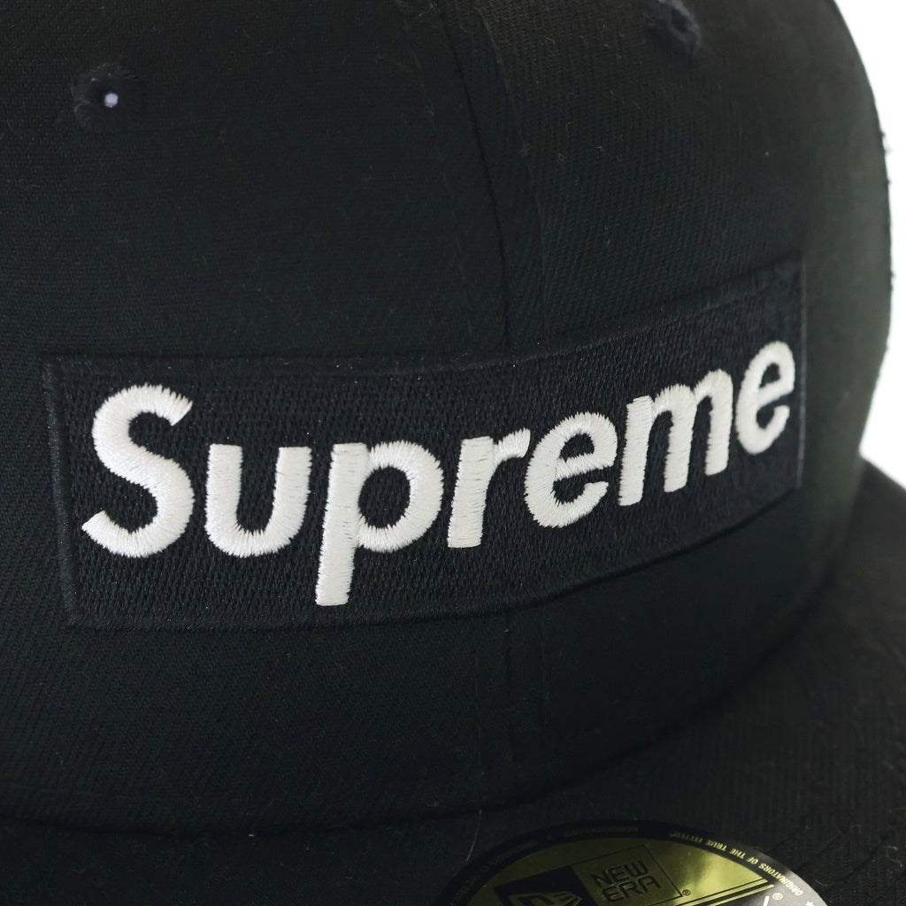 SUPREME(シュプリーム) 23SS ×NEW ERA Box Logo Mesh Back ニューエラ ボックスロゴ 6パネル メッシュベースボールキャップ 帽子 ブラック