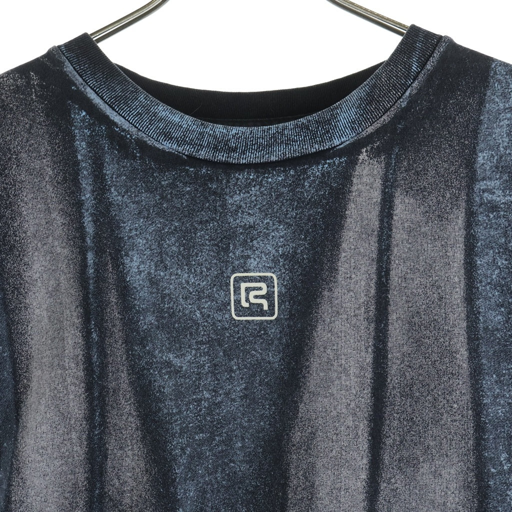 RRR123 RIVINGTON roi Rebis(リヴィントンロイレビス) ALAMOS CVA TEE グラフィックオーバープリントTシャツ 半袖クルーネックカットソー ブラック