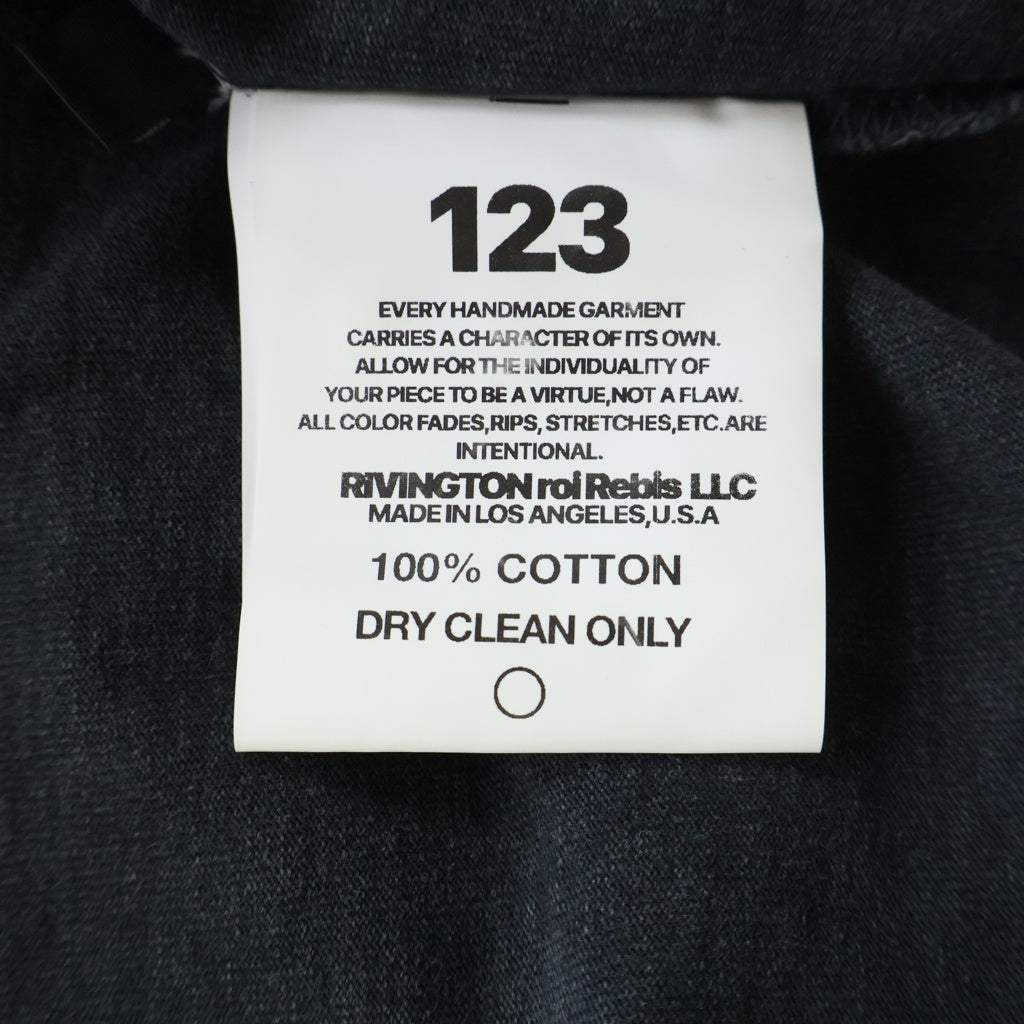 RRR123 RIVINGTON roi Rebis(リヴィントンロイレビス) ALAMOS CVA TEE グラフィックオーバープリントTシャツ 半袖クルーネックカットソー ブラック