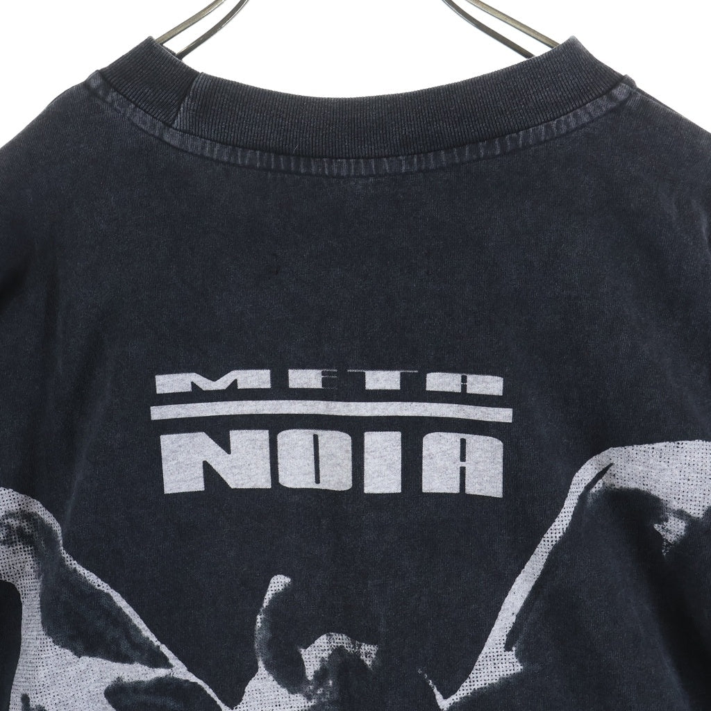 RRR123 RIVINGTON roi Rebis(リヴィントンロイレビス) ULTLA METAMOTH VINTAGE LS TEE モスプリント ヴィンテージ加工Tシャツ 長袖クルーネックカットソー ブラック