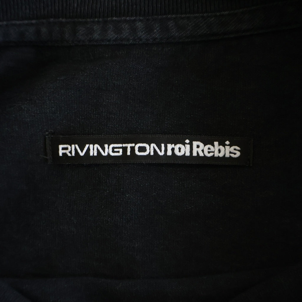 RRR123 RIVINGTON roi Rebis(リヴィントンロイレビス) ULTLA METAMOTH VINTAGE LS TEE モスプリント ヴィンテージ加工Tシャツ 長袖クルーネックカットソー ブラック