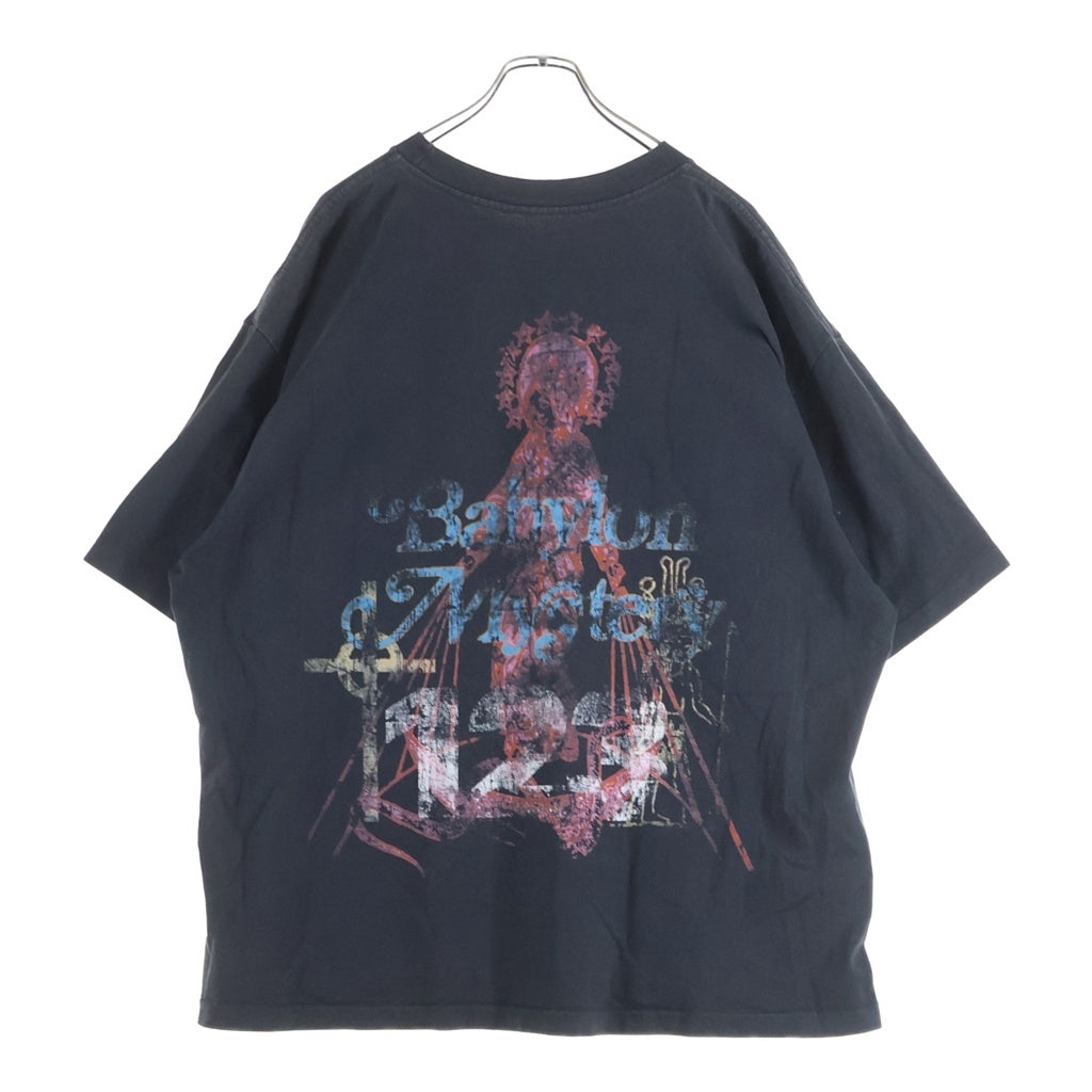 RRR123 RIVINGTON roi Rebis(リヴィントンロイレビス) ×UNION BABYLON MYSTERY CVA TEE ユニオン バビロン ミステリー 両面プリントTシャツ 半袖クルーネックカットソー ブラック