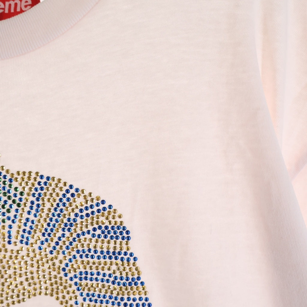 SUPREME(シュプリーム) 25AW King Tut S/S Top Black キングタット ラインストーン装飾 クルーネック半袖Tシャツ カットソー ピンク