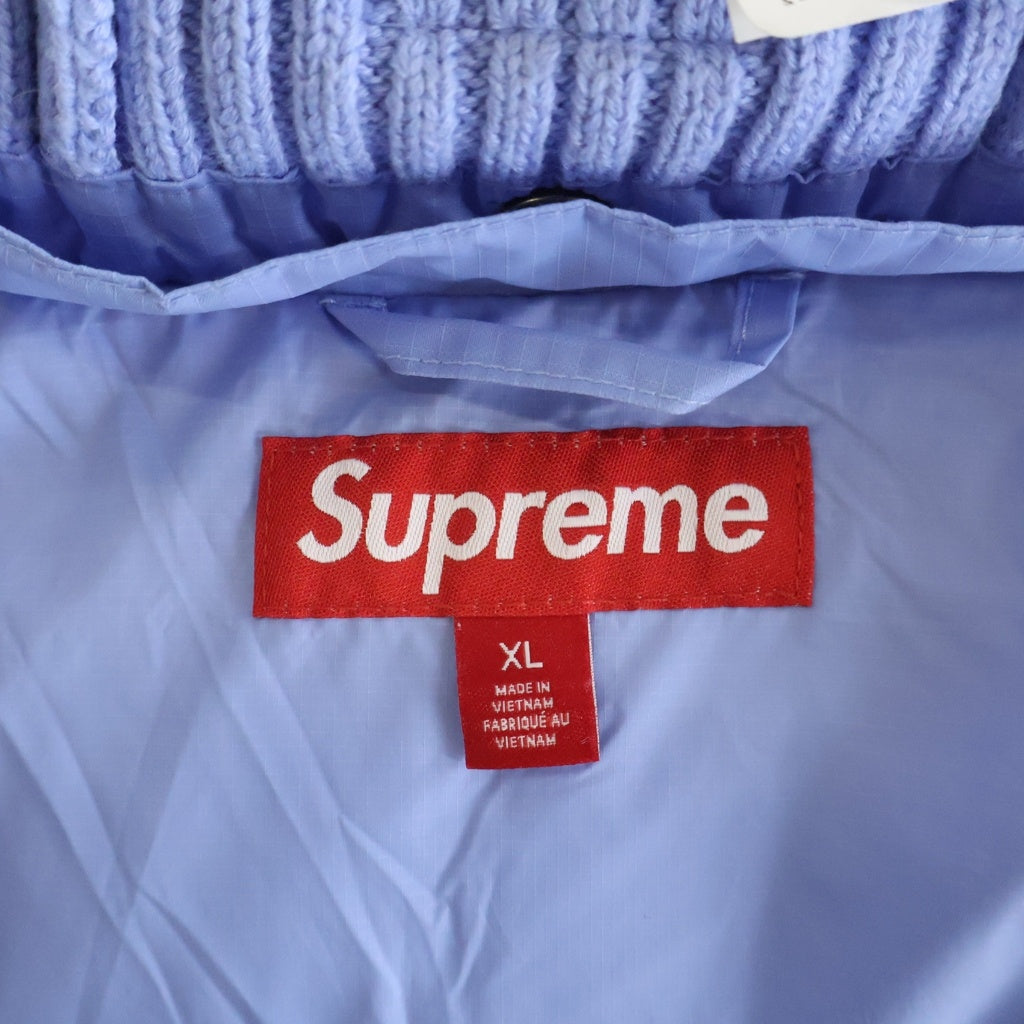 SUPREME(シュプリーム) 25AW Facemask 700-Fill Down Puffer Jacket フェイスマスク 700フィル ファーフーデッド ダウンジャケット ブルー