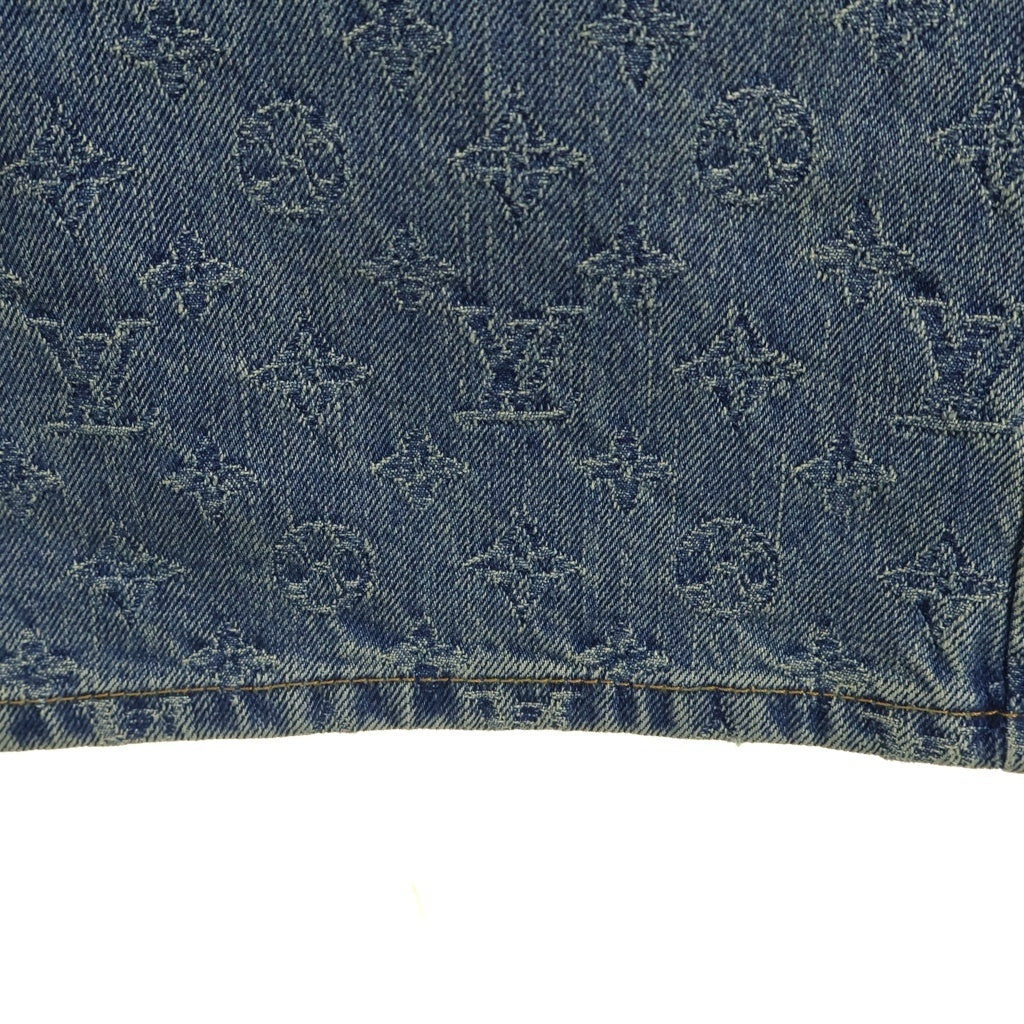 LOUIS VUITTON(ルイヴィトン) 25SS モノグラムエンボス パールボタン ジップフライ ストレートデニムパンツ インディゴ RM251Q UZD HRD79W