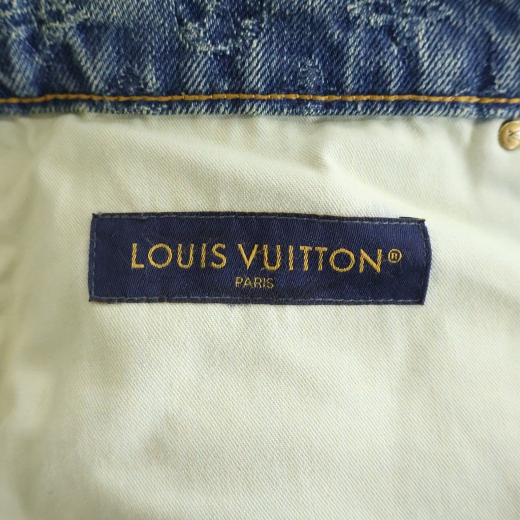 LOUIS VUITTON(ルイヴィトン) 25SS モノグラムエンボス パールボタン ジップフライ ストレートデニムパンツ インディゴ RM251Q UZD HRD79W
