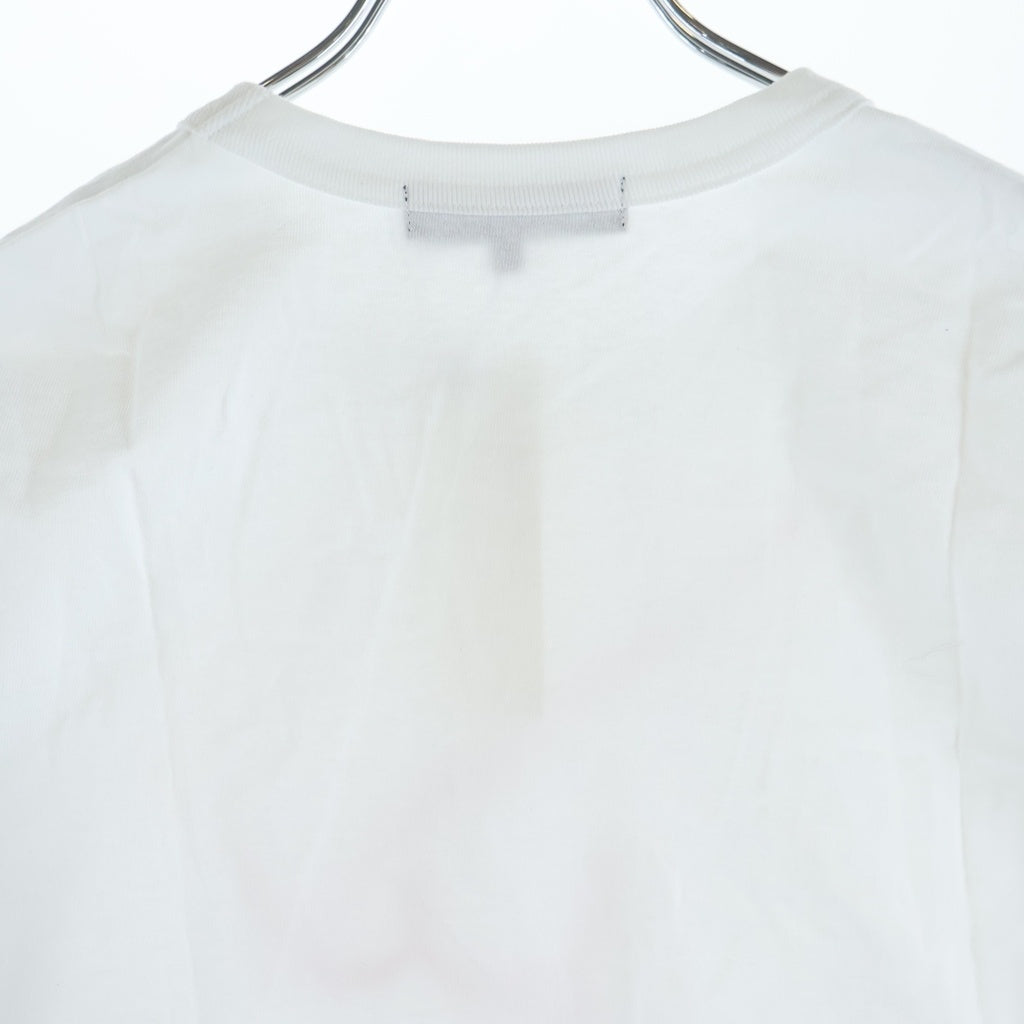 COMME des GARCONS(コムデギャルソン) ×Baccarat 19SS AD2019 バカラ アームロゴプリント クルーネック長袖Tシャツ カットソー ホワイト KC-T003