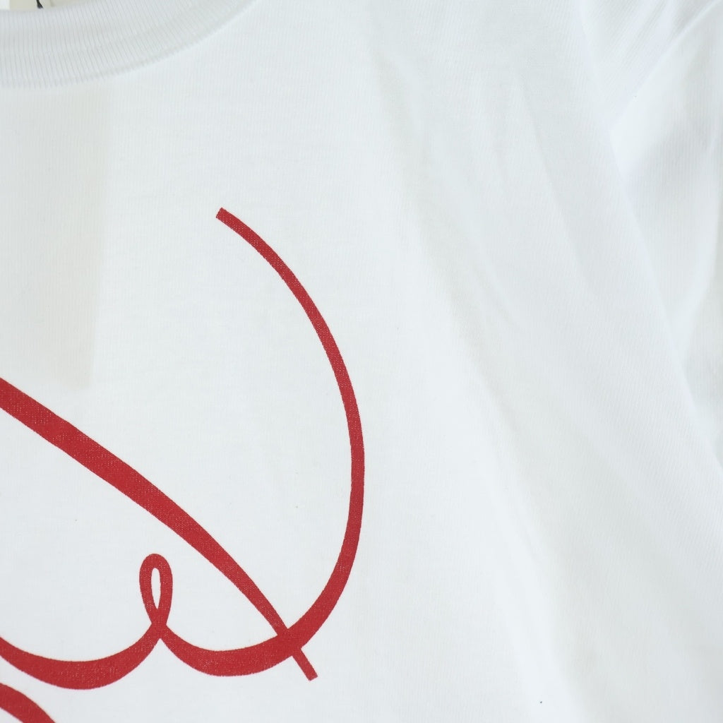 COMME des GARCONS(コムデギャルソン) ×Baccarat 19SS AD2019 バカラ アームロゴプリント クルーネック長袖Tシャツ カットソー ホワイト KC-T003