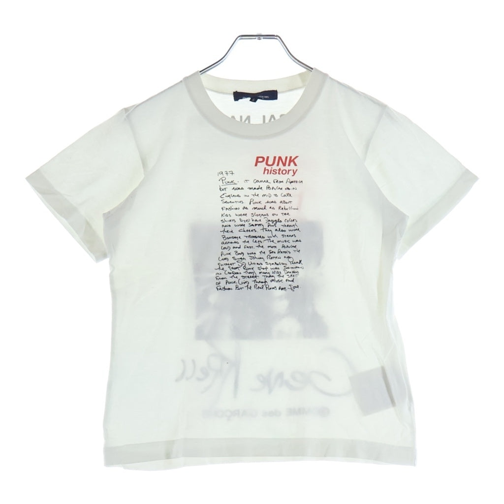 COMME des GARCONS(コムデギャルソン) 02AW AD2002 ×GENE KRELL T-SHIRT ジーン クレル クルーネック半袖Tシャツ カットソー ホワイト KG-T003