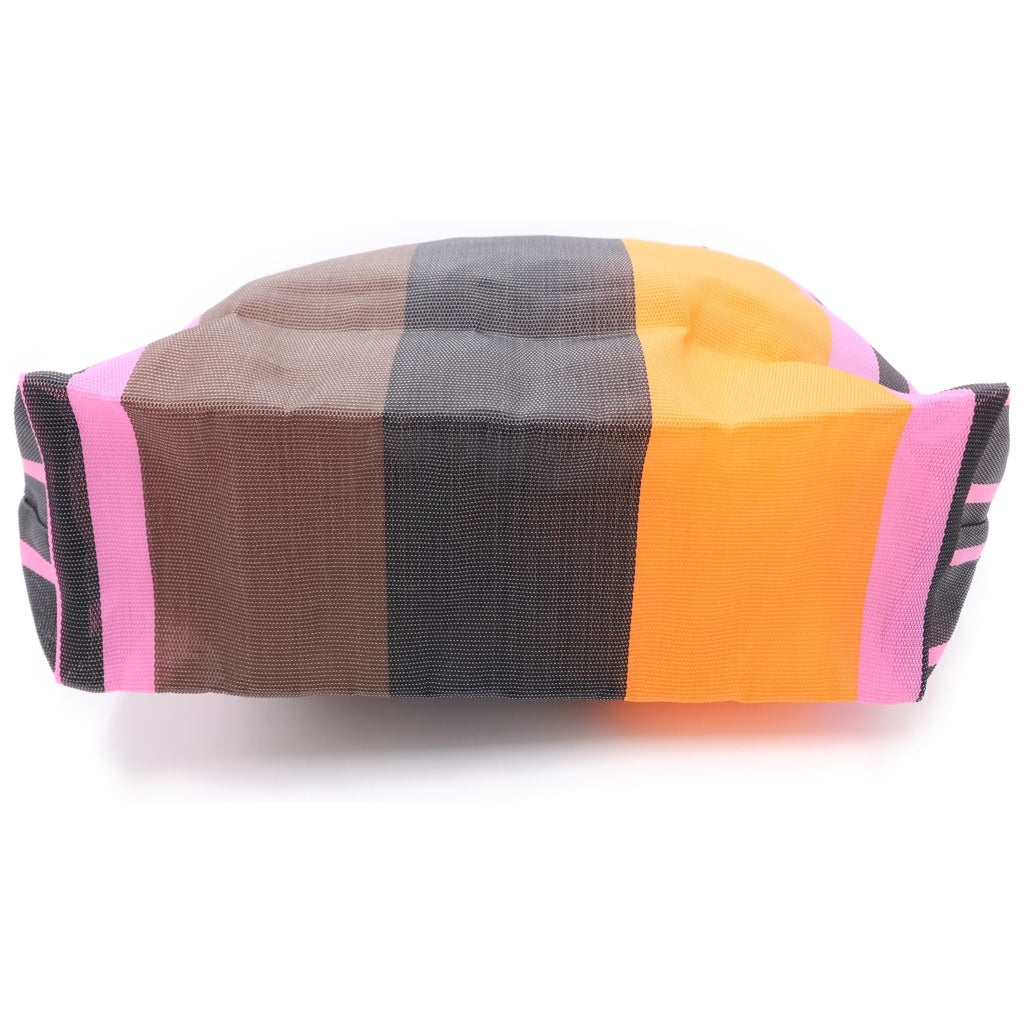 MARNI(マルニ) MARKET STRIPE BAG ロゴパッチ ストライプ マーケットトートバッグ マルチカラー