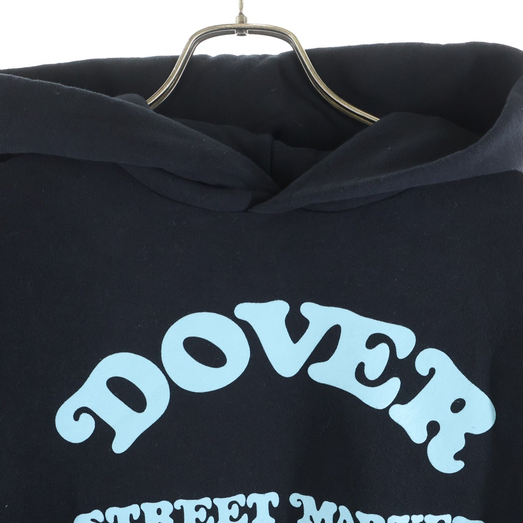 VERDY(ベルディ) ×DOVER STREET MARKET GINZA ドーバーストリートマーケット銀座 フロントプリント プルオーバースウェットパーカー フーディー ブラック