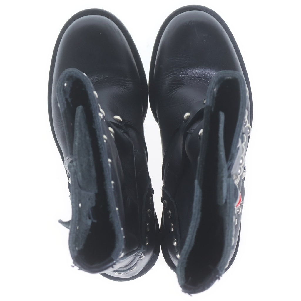JUNYA WATANABE COMME des GARCONS(ジュンヤワタナベ コムデギャルソン) 02AW STUDDED ENGINEER BOOTS シルバースタッズ ロング エンジニアブーツ レディース ブラック
