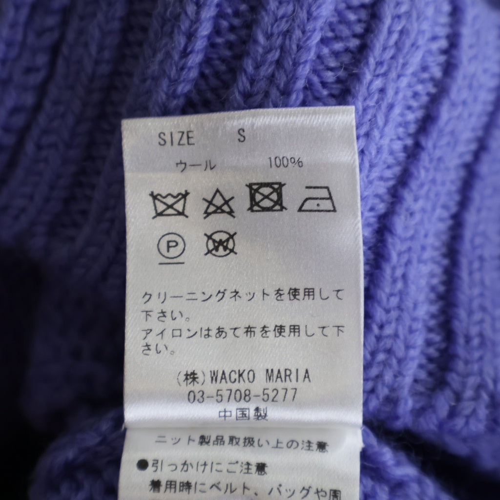 WACKO MARIA(ワコマリア) 24AW ×KEITH HARING JACQUARD KNIT CARDIGAN キース へリング ジャガード ニットカーディガン パープル KH-WM-KN04