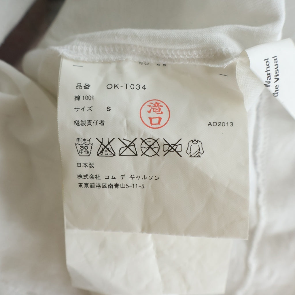 COMME des GARCONS(コムデギャルソン) 13SS AD2013 ×ANDY WARHOL アンディ ウォーホル クルーネック半袖Tシャツ レディース カットソー ホワイト OK-T034